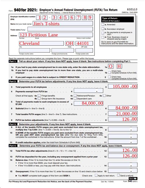 How To Fill Out Form 940 Instructions Example Amp More