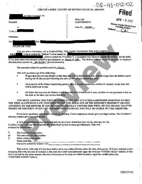 Fill Out Garnishment Paperwork Correctly