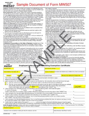 How To Fill Out Mw507 Married Example