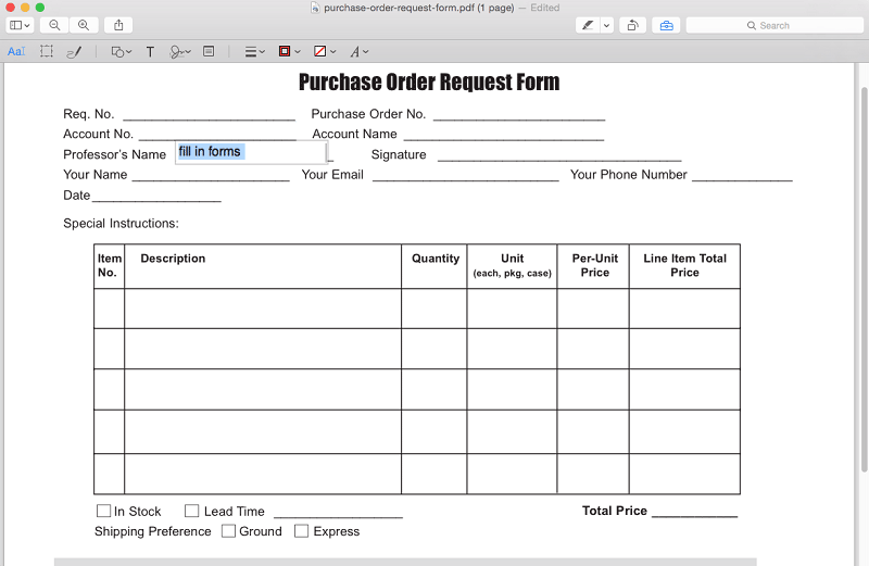 How To Fill Out Pdf Forms And Documents On Mac