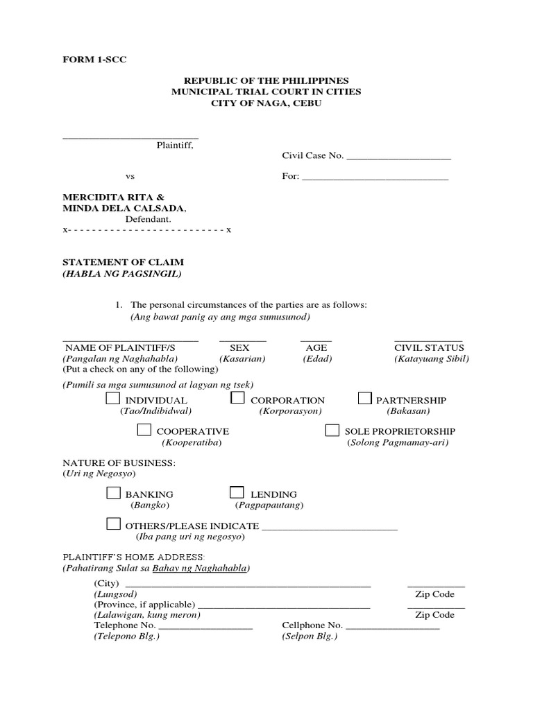 Fill Out Small Claims Paperwork Easily