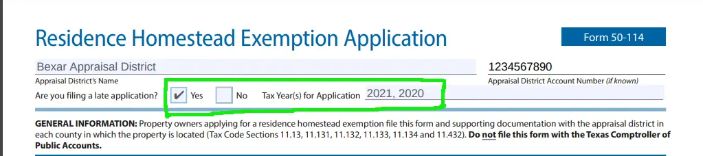 How To Fill Out Texas Homestead Exemption Form 50 114 The Complete Guide Square Deal Blog