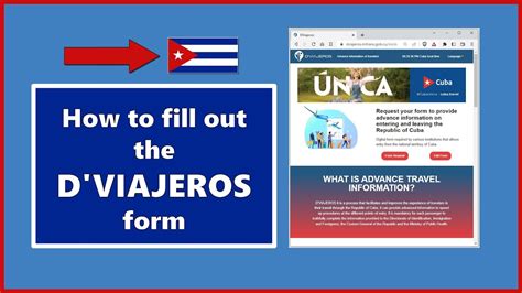 How To Fill Out The D Viajeros Cuba Entry Form Youtube