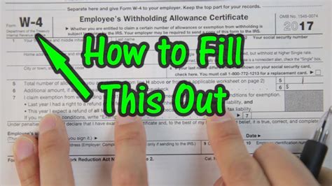 How To Fill Out Your W4 Tax Form Youtube