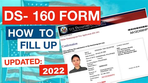 How To Fill Us Ds 160 Visa Application Form Youtube