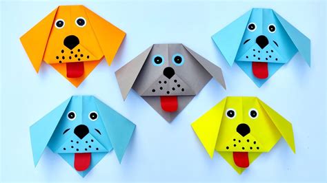 How To Make A Paper Dog Tutorial Paper Puppy Crafts Easy Origami