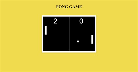 How To Make A Pong Game In Javascript Doctorcode