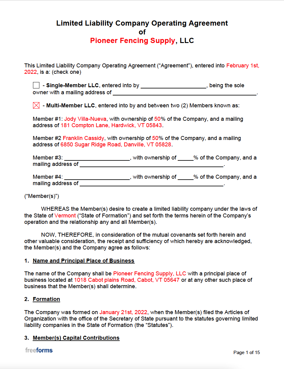 How To Make An Llc Operating Agreement Youtube