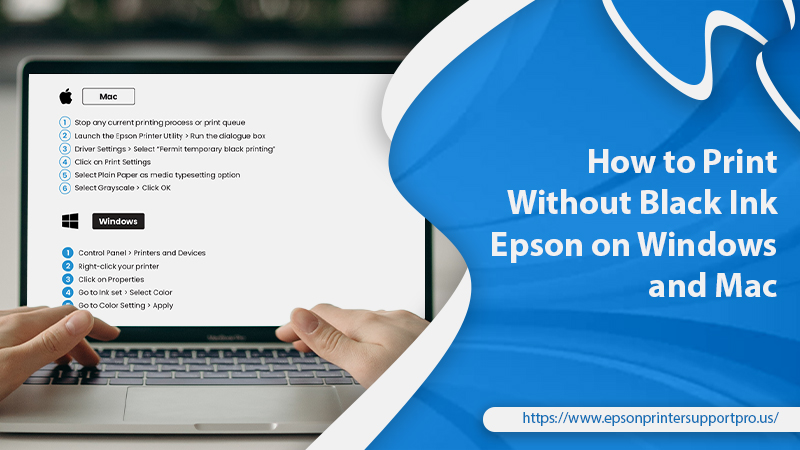 How To Make Epson Printer Print Without Black Ink Epson Printer Ink