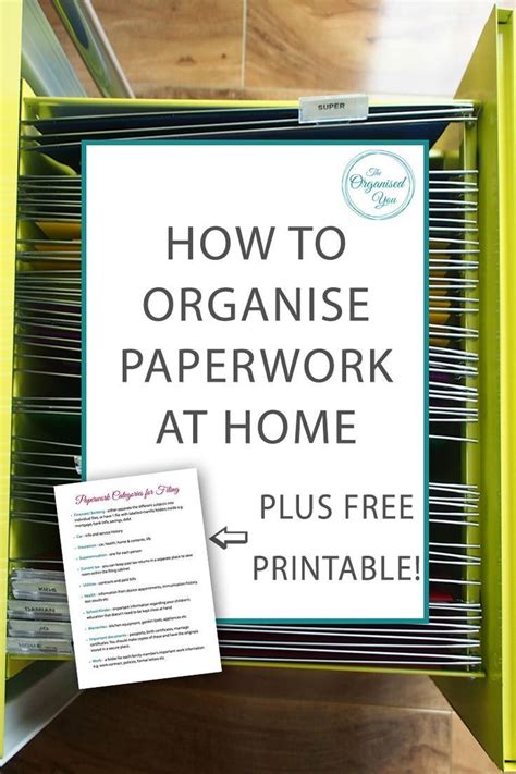 How To Organise Paperwork At Home Blog Home Organisation The Organised You