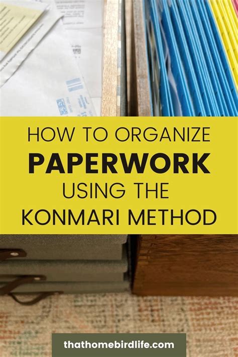 KonMari Method Paperwork Organization