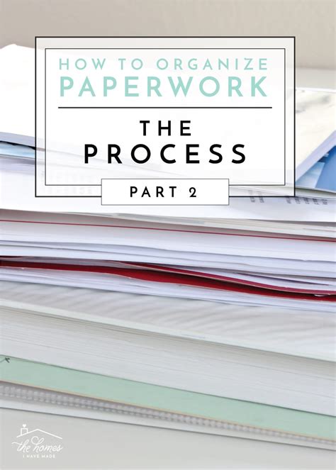 How To Organize Paperwork Part 2 The Process The Homes I Have Made