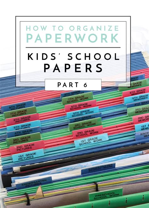 How To Organize Paperwork Part 6 Ideas For Storing Kids School