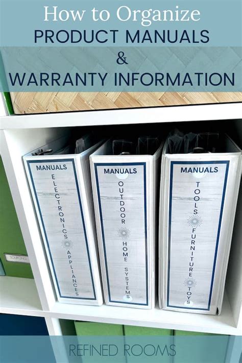 How To Organize Warranties And Manuals