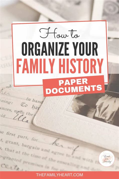 How To Organize Your Family History Paper Documents Heart Of The Family