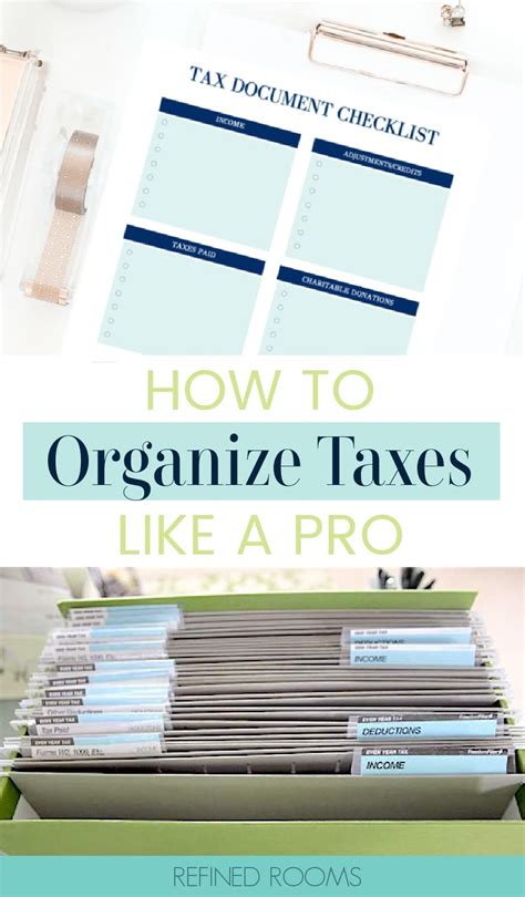 How To Organize Your Tax Documents Like A Pro In 2020 With Images