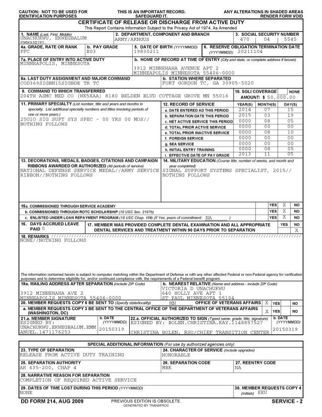 How To Read A Dd 214 Form Nomexpress