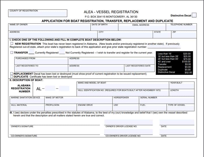 How To Register A Boat In Alabama With No Papers