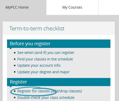 How To Register Enroll At Pcc