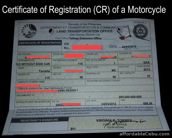 How To Renew Motorcycle Registration In The Philippines Vehicles 30280