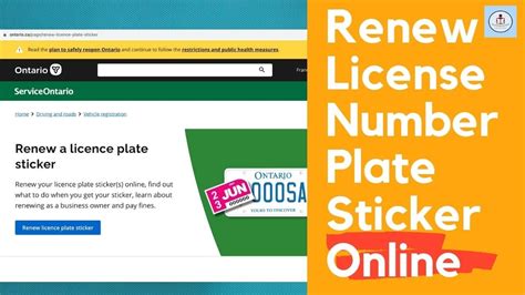 How To Renew Your License Plate Sticker In Ontario Online And In Person