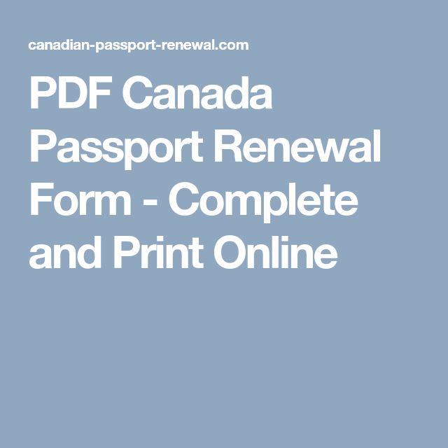 How To Renew Your Passport In Canada