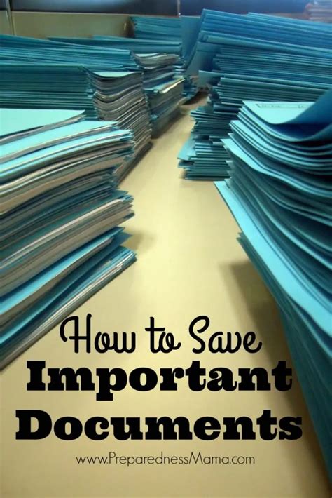 How To Save Important Documents Preparednessmama