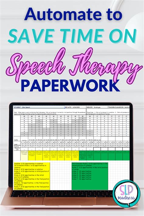 How To Save Time On Speech Therapy Paperwork Speech Therapy