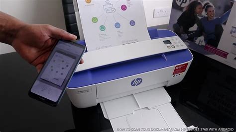 How To Scan Your Document From Hp Deskjet 3760 With Android Youtube