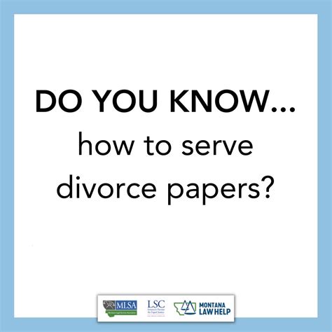 How To Serve Divorce Papers In Montana Montana Legal Services Association