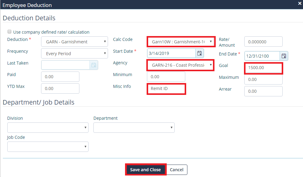 How To Set Up A Garnishment Deduction Within Nextgen