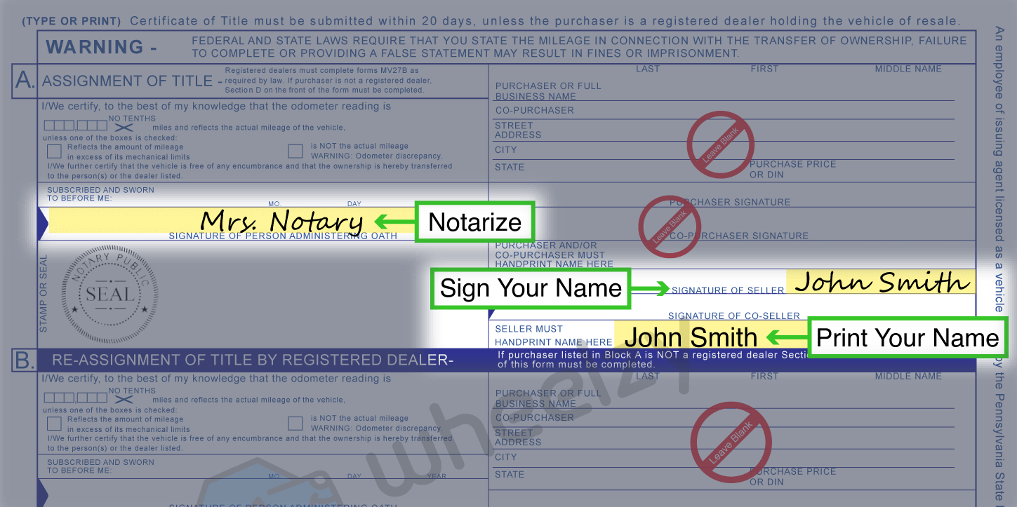 How To Sign Your Car Title In Dekalb Including Dmv Title Sample Picture