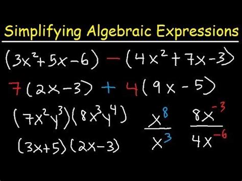 How To Simplify Algebraic Expressions Abbeyatwoodward