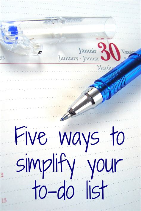 How To Simplify Your To Do List Five Great Tips