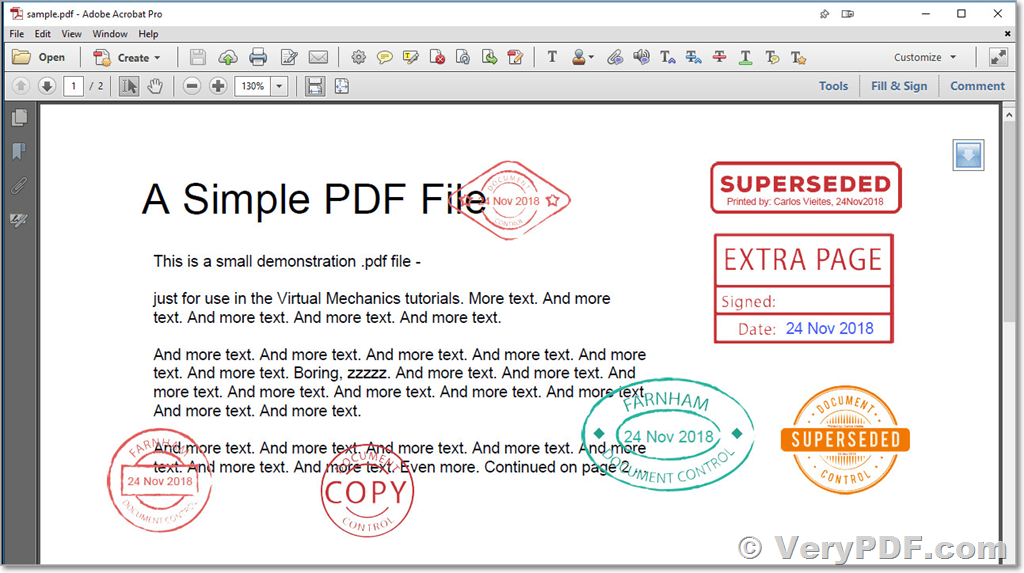 How To Stamp Pdf File With Different Text Watermark On Different Paper