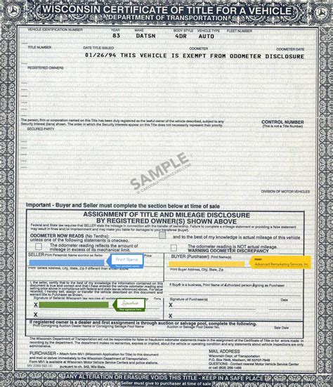 How To Transfer A Wisconsin Car Title