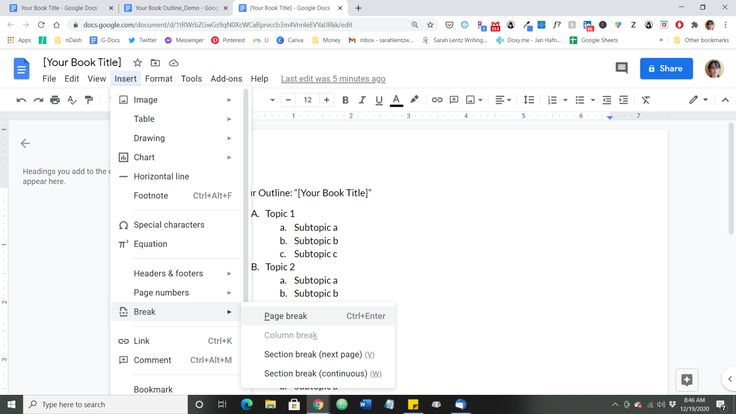 How To Write A Book In Google Docs