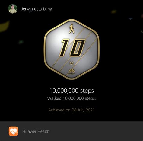 Huawei Health 10 Million Steps Medal Huawei Community