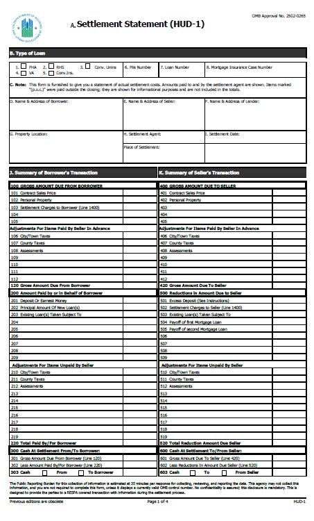 Hud Form 4710 Fillable Printable Forms Free Online