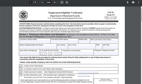 I 9 Form 2023 Pdf Download Https Www Uscis Gov