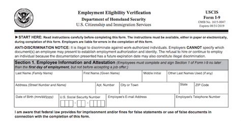 I 9 Form Employment Eligibility Form Requirements Fairygodboss