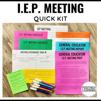 Iep Meeting Notes And Checklists For Special Education Organization