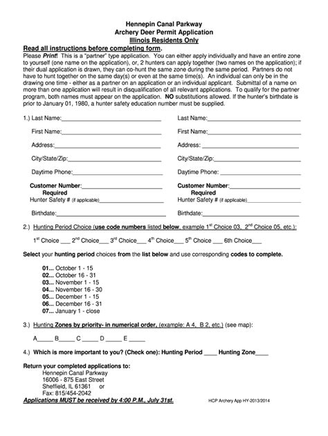 Illinois Deer Permit Application 2013 2024 Form Fill Out And Sign