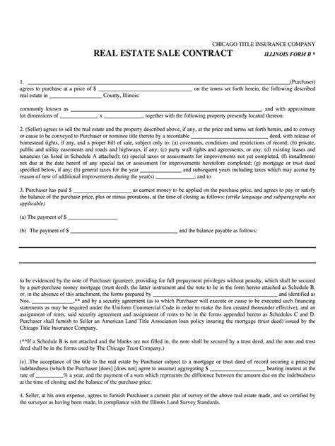 Illinois Real Estate Contract 8 0 Pdf Fill Online Printable