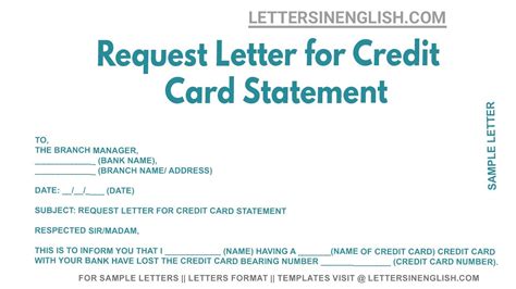 Image Result For Credit Card Statement Request Letter Request Letter