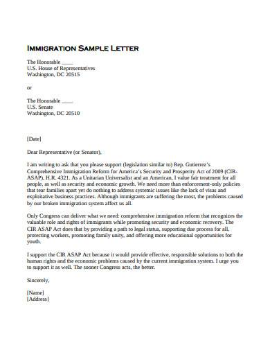 Immigration Letter Template Doctemplates