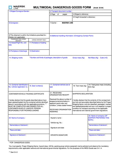 Imo Dangerous Goods Declaration Form Excel Form Resume Examples Moyo41knvz