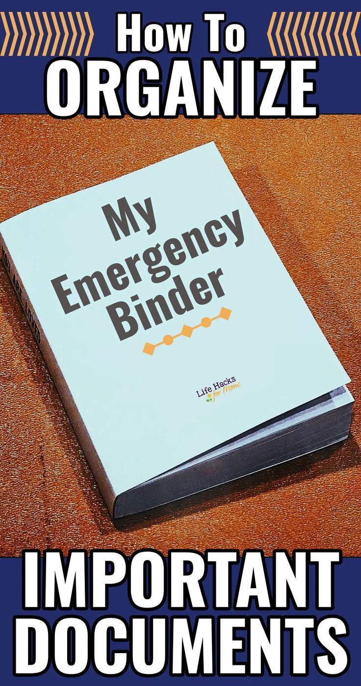 Important Documents Binder Checklist Printables And Paperwork Organizing Tips Emergency Binder