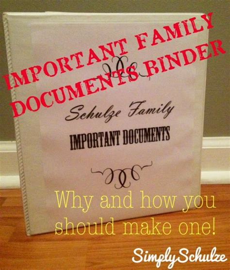 Important Family Documents Binder Why And How You Should Make One