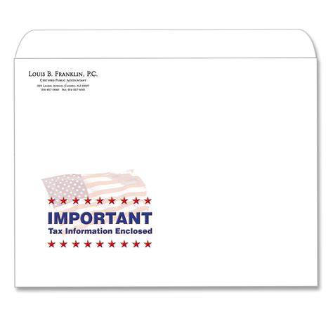 Important Tax Return Window Envelope Tax Envelopes